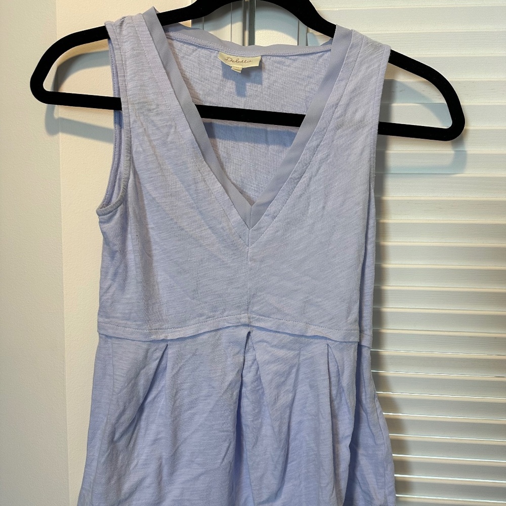 Lilac Peplum Cotton tank top